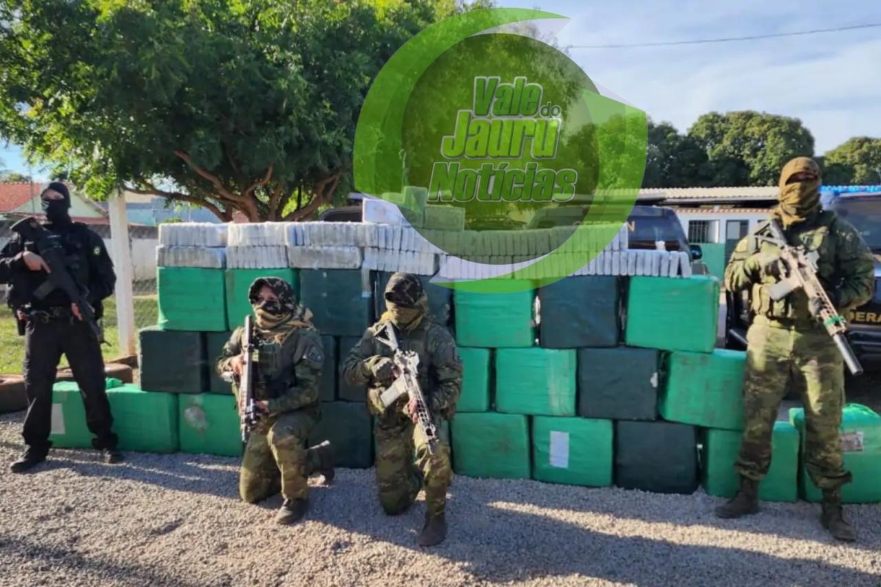 Uma tonelada de cocaína é apreendida abandonada em região de mata de MT