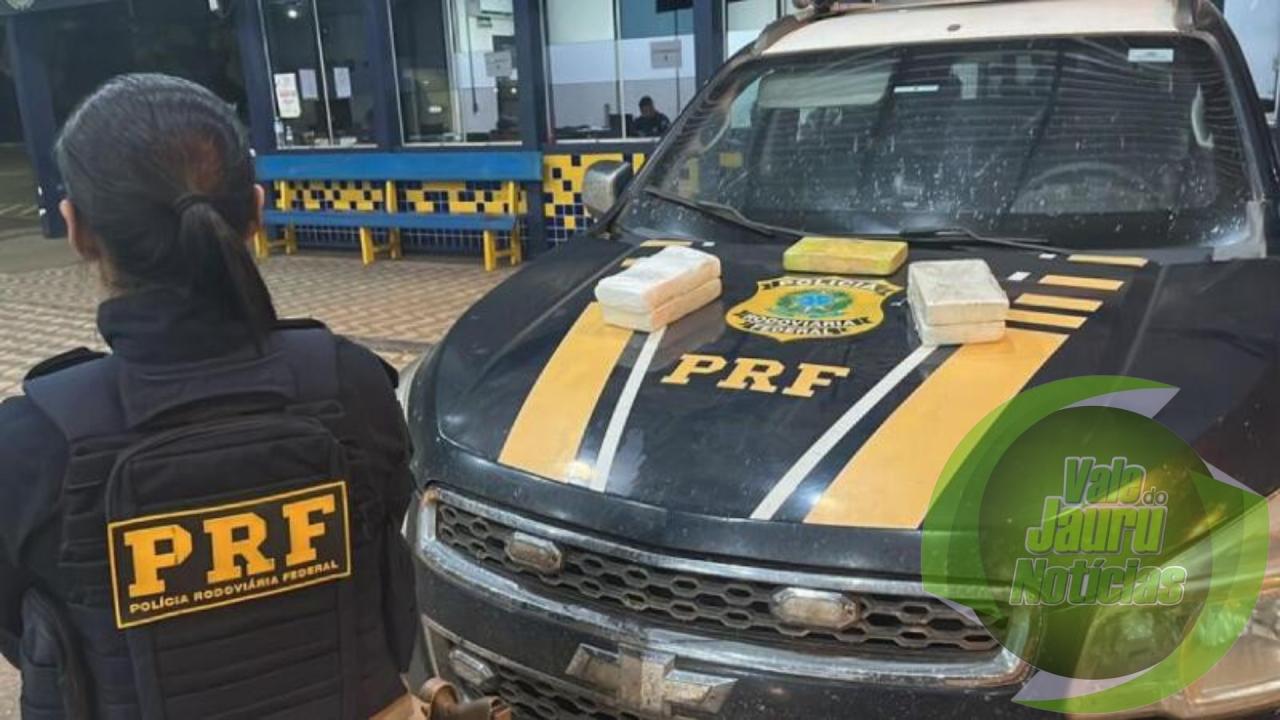 Cão farejador da PRF encontra drogas em bagagens de duas mulheres na BR-364