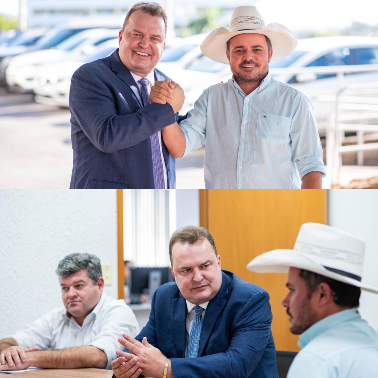 Max Russi e Prefeito Passarinho garantem recursos para obras da Praça João Rossi na cidade de Jauru-MT