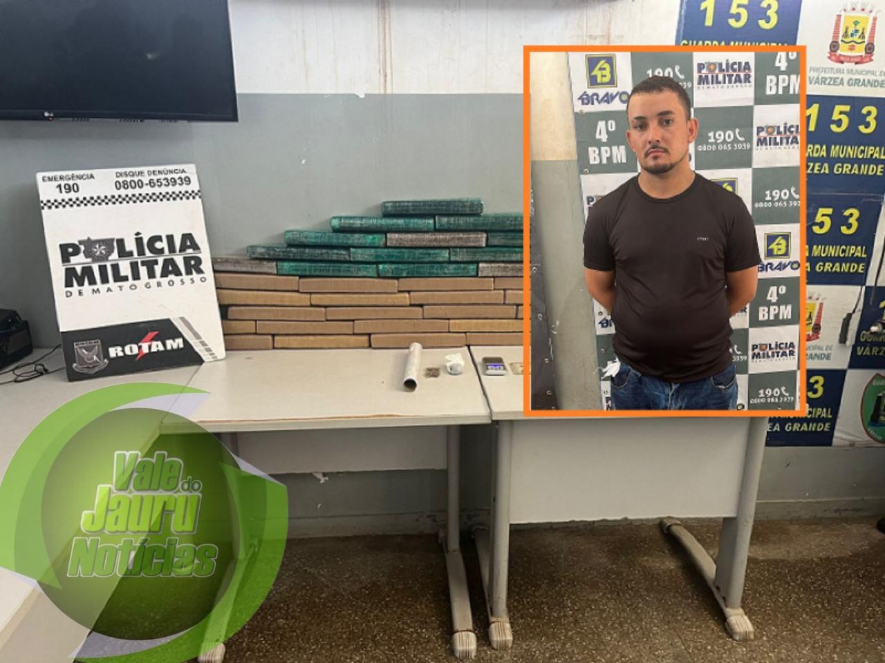Homem é preso em VG por guardar 42 tabletes de maconha para amigo da Bolívia
