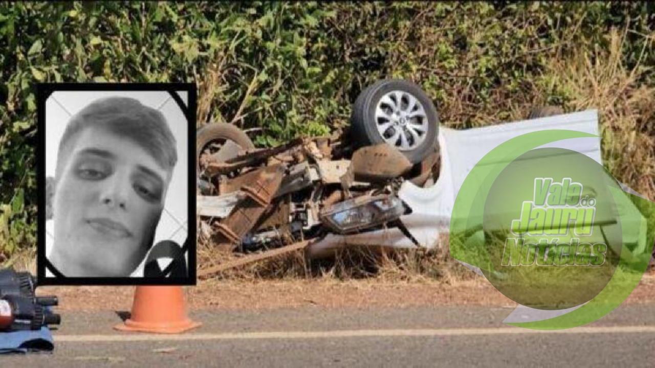 Jovem de 20 anos morre preso às ferragens, após carro capotar, em rodovia de Mato Grosso