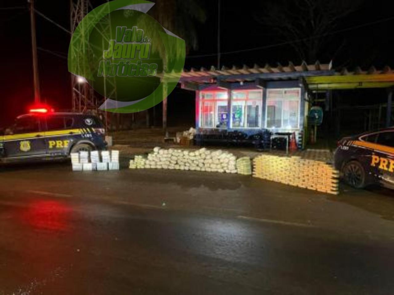 PRF apreende 360 quilos de drogas ( cocaína e skunk) em carga de algodão na BR-364