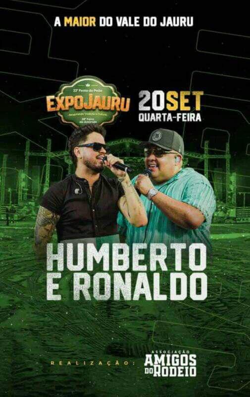 Confirmado Show Nacional com Humberto e Ronaldo na ExpoJauru