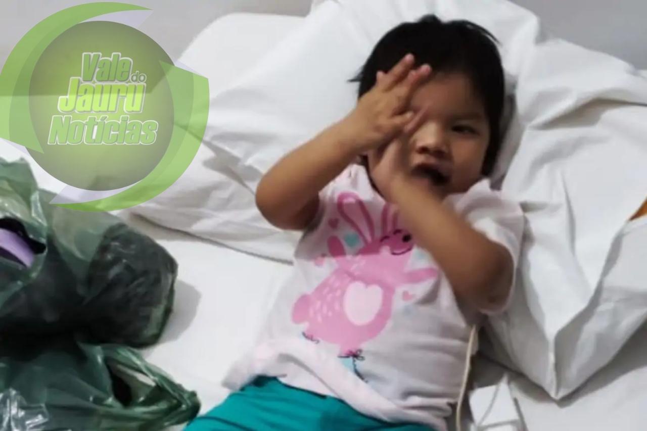 Família pede doação de sangue para menina indígena de 4 anos que está internada em Cuiabá