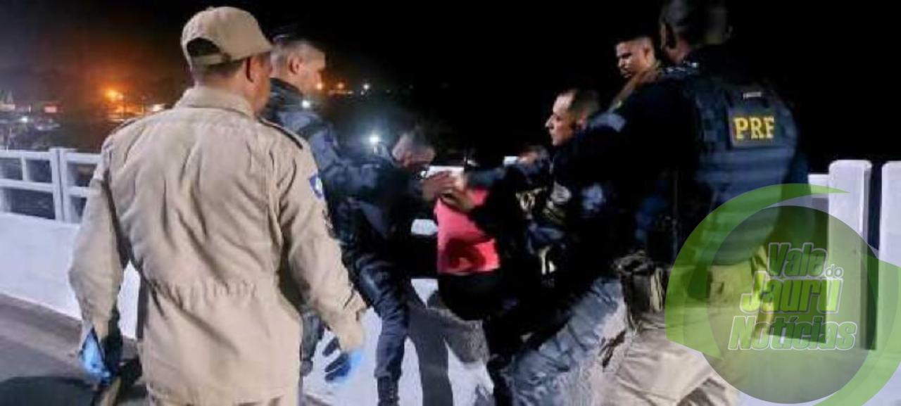 PM’s salvam vida de mulher que tentava se jogar da ponte em Cáceres MT