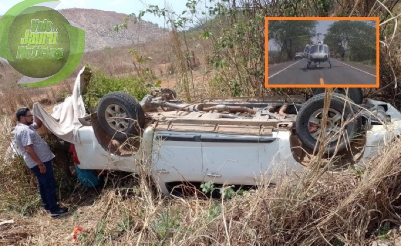 Ciopaer resgata criança de 5 anos vítima de capotamento no Distrito de Cangas, em Poconé