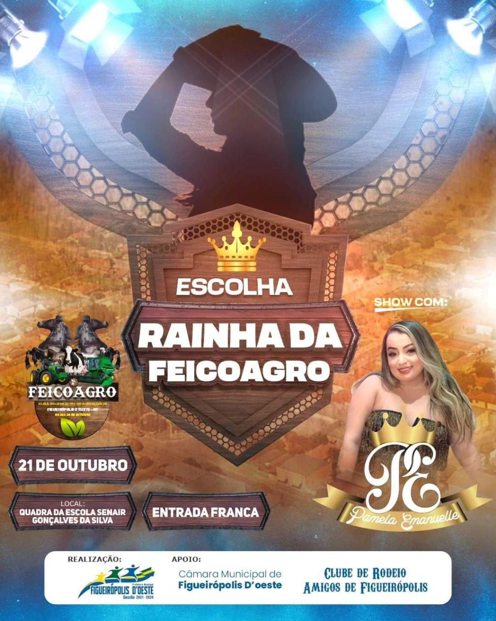 No dia 21 de outubro, Figueirópolis D'Oeste será palco da escolha da Rainha da Feicoagro!