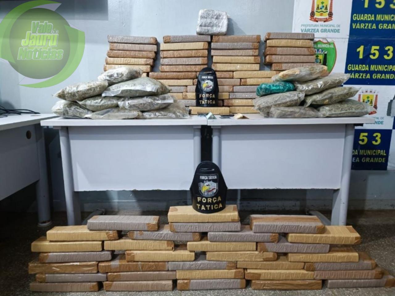 Quatro pessoas são presas com 100 kg de drogas em Várzea Grande