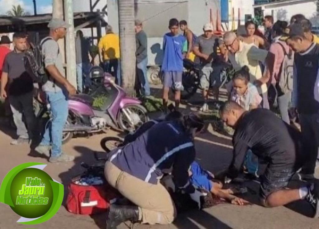Garoto de 12 anos morre atropelado por caminhão durante a ida para a escola.