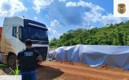 Motorista é preso com 46 toneladas de defensivos 'piratas' em área rural de MT
