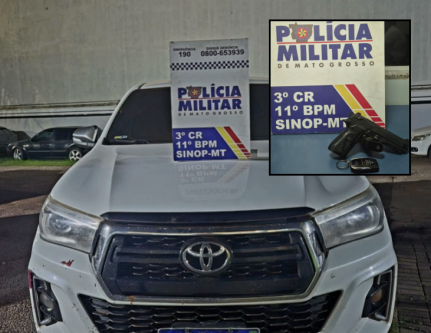 Dono de caminhonete é vítima de sequestro à mão armada no interior