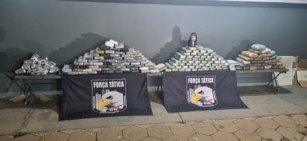 Em 3 semanas, polícia apreende 3,3 toneladas de drogas e