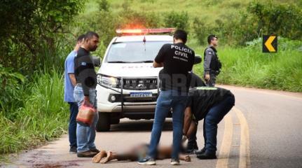 Homem é encontrado morto, com marcas de tiros, na Rodovia do Peixe, no interior