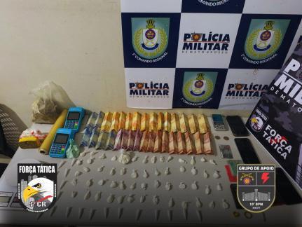 Dupla é presa com droga avaliada em R$12 mil em Cuiabá