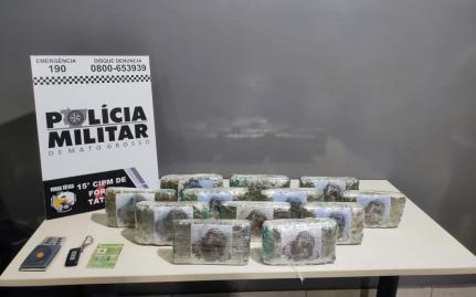 Homem é preso com 12 tabletes de maconha e frasco com ouro em VG