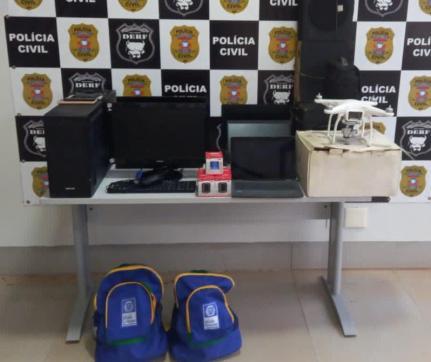 Polícia Civil recupera eletrônicos furtados de escola estadual e identifica autores