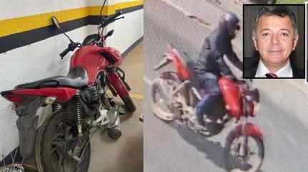 Moto usada por atirador é achada desmontada em oficina no interior