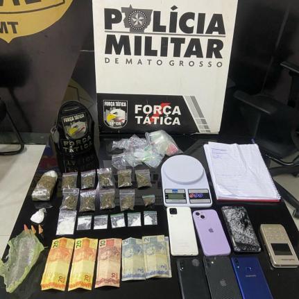 Pai, filhos e menor são detidos por tráfico de drogas no interior