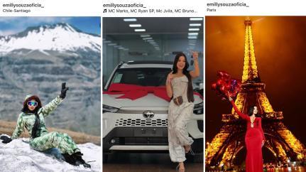 Foragida, influenciadora ostenta vida luxuosa nas redes