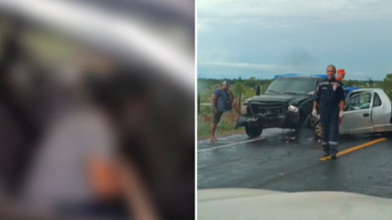 Presos às ferragens.