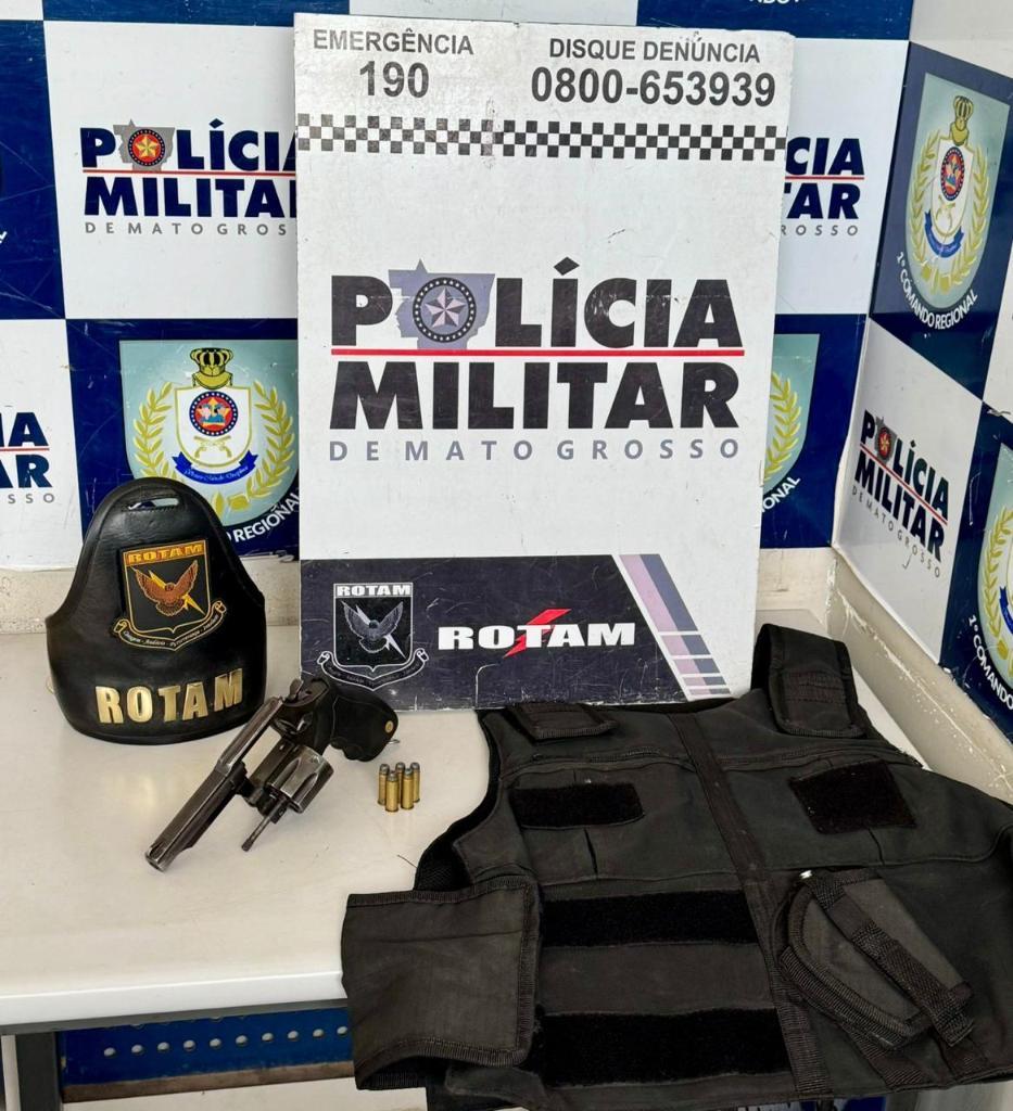 Rotam recupera motocicleta e duas armas de fogo furtadas de empresa de segurança.