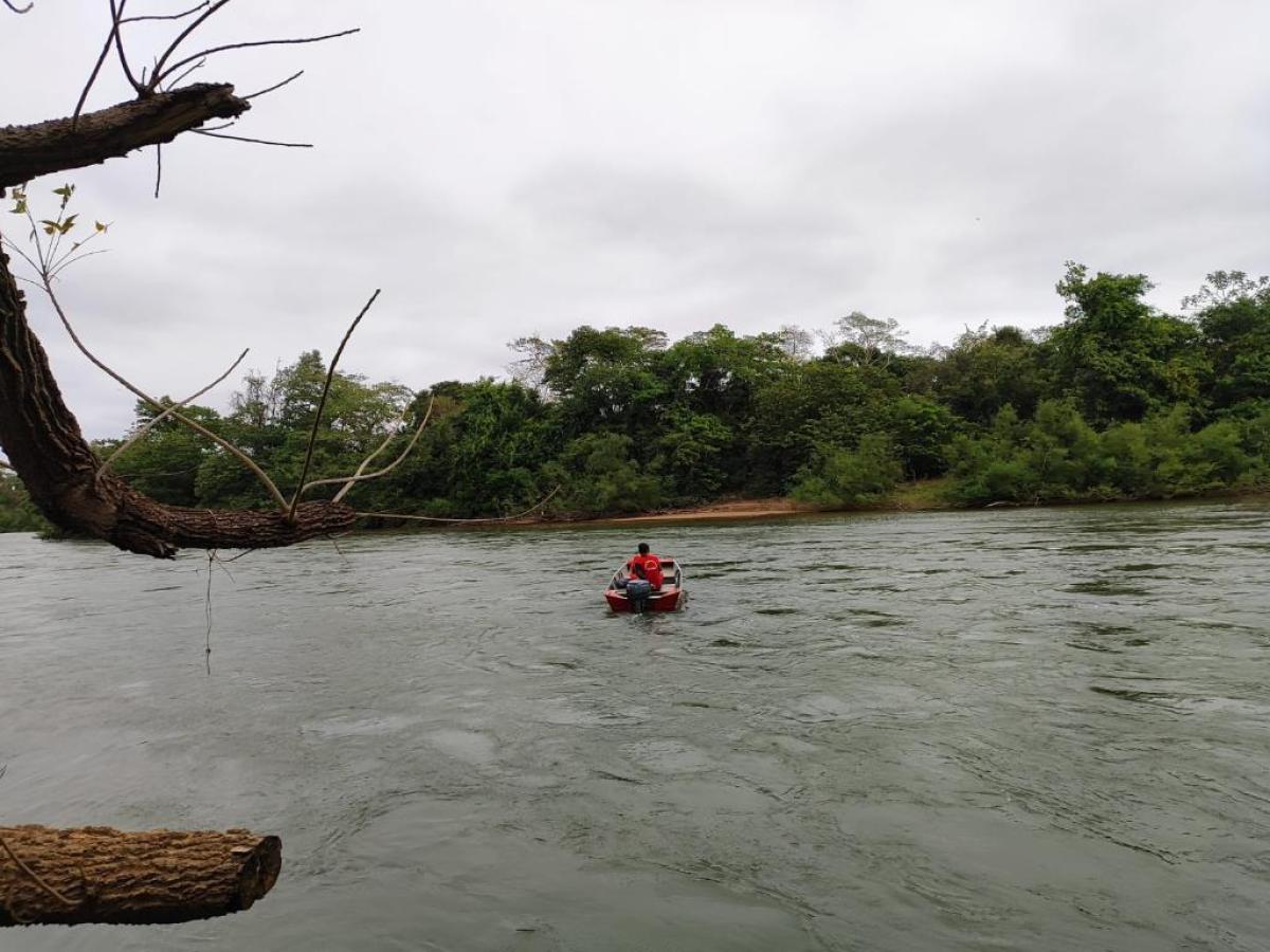 Bombeiros fazem buscas.