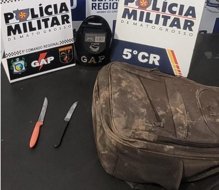 Suspeito por tentativa de homicídio é preso em flagrante pela Polícia Militar.