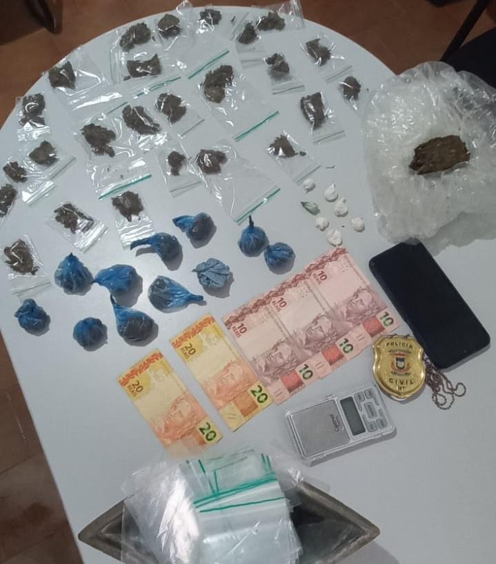 Ação das Polícias Civil e Militar prende suspeito de tráfico de drogas ligado à facção criminosa em São José dos Quatro Marcos.