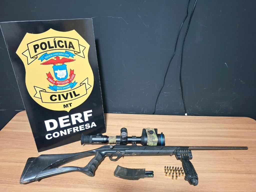 Polícia Civil apreende armamento escondido na zona rural.