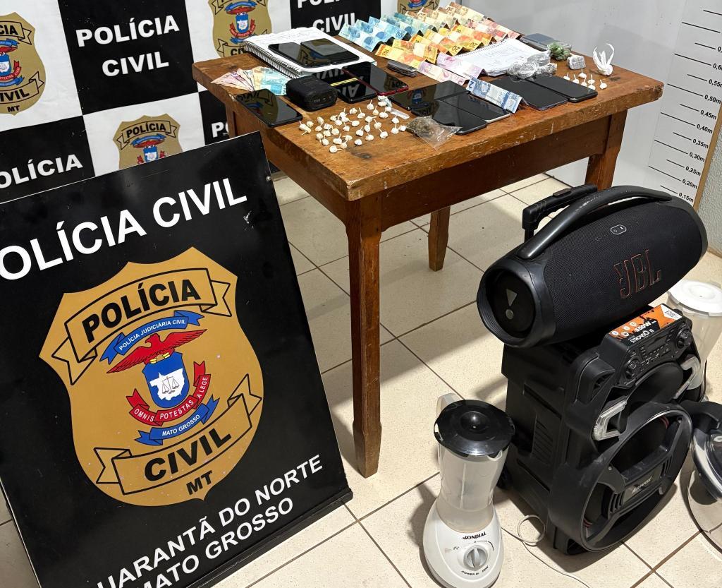 Polícia Civil prende autor de furtos a comércios em Guarantã do Norte e receptadores.
