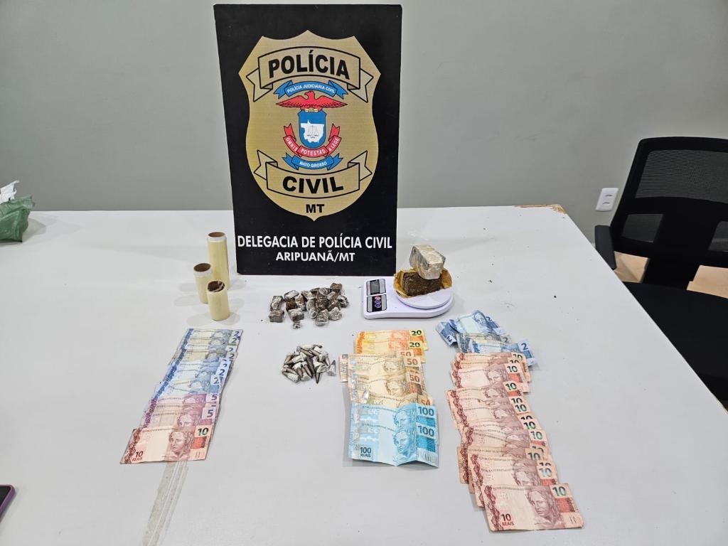 Polícia Civil prende duas mulheres em flagrante por tráfico de drogas.