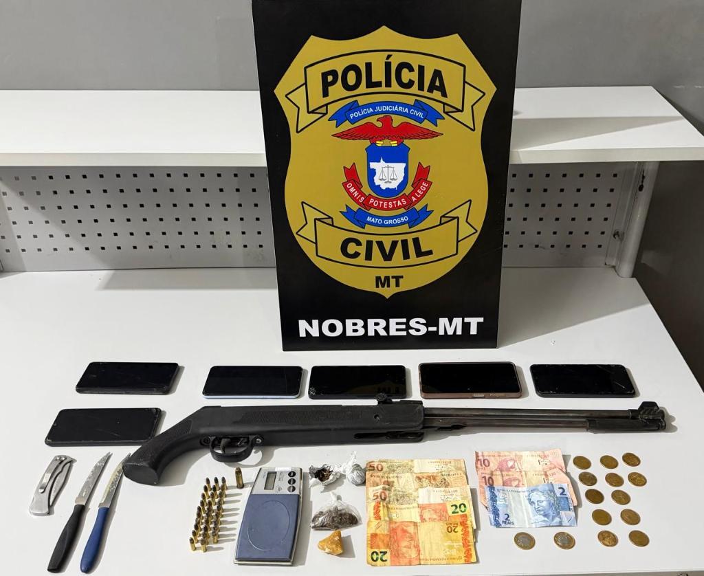 Polícia Civil prende quatro pessoas e apreende duas armas em ações.