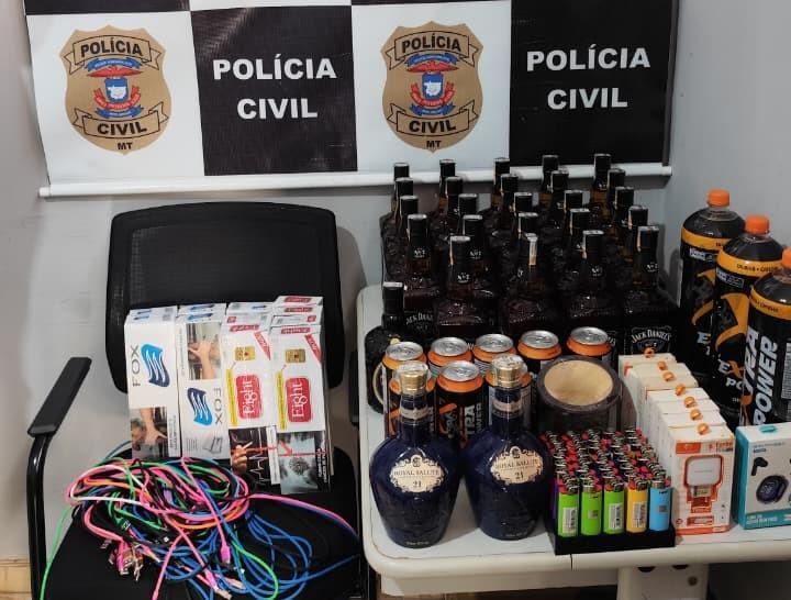 Polícia Civil recupera produtos furtados em estabelecimento comercial.