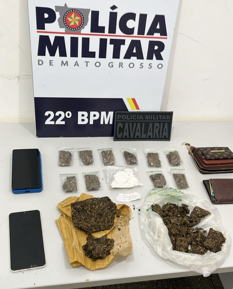 PM prende casal de faccionados por tráfico de drogas.