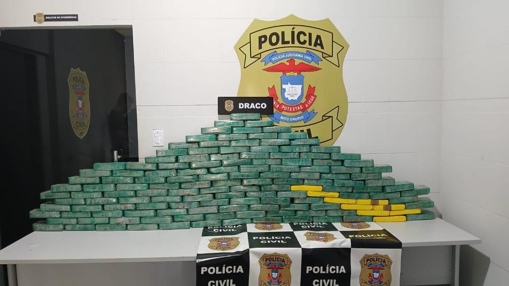 Polícia Civil apreende meia tonelada de drogas na região da fronteira com a Bolívia.