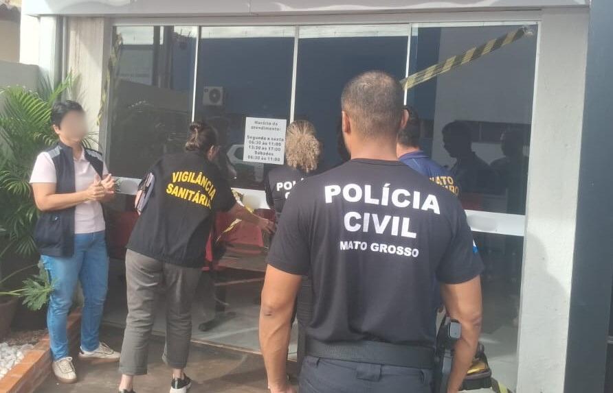 Polícia Civil cumpre mandado em laboratório investigado por falsidade ideológica e documental.