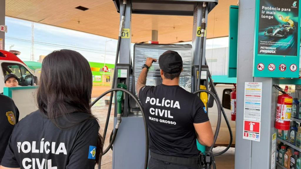 Polícia Civil e MPE fiscalizam postos de combustíveis.