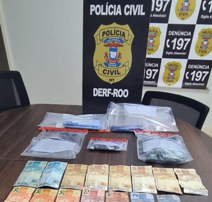 Polícia Civil prende dois homens por tráfico de drogas.