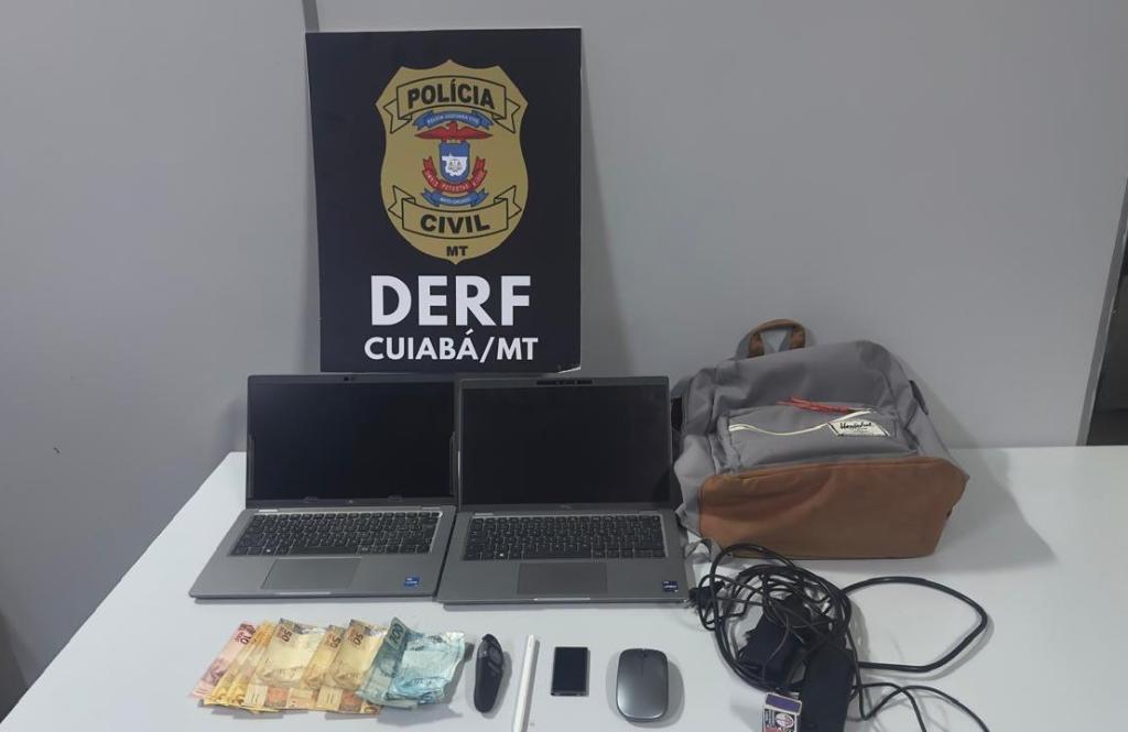 Polícia Civil prende homem e recupera produtos furtados.