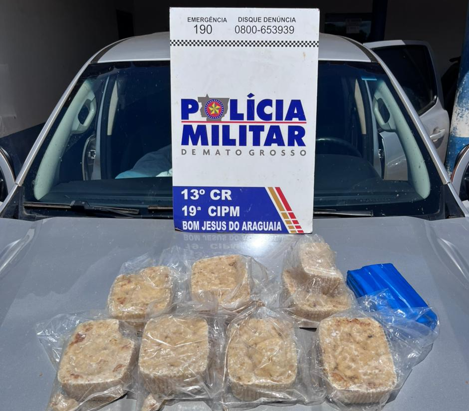 Polícia Militar prende faccionado com oito quilos de entorpecentes.