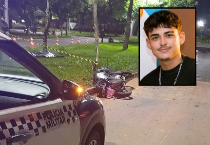 Jovem de 18 anos morre após colidir moto e ser arremessado em avenida.