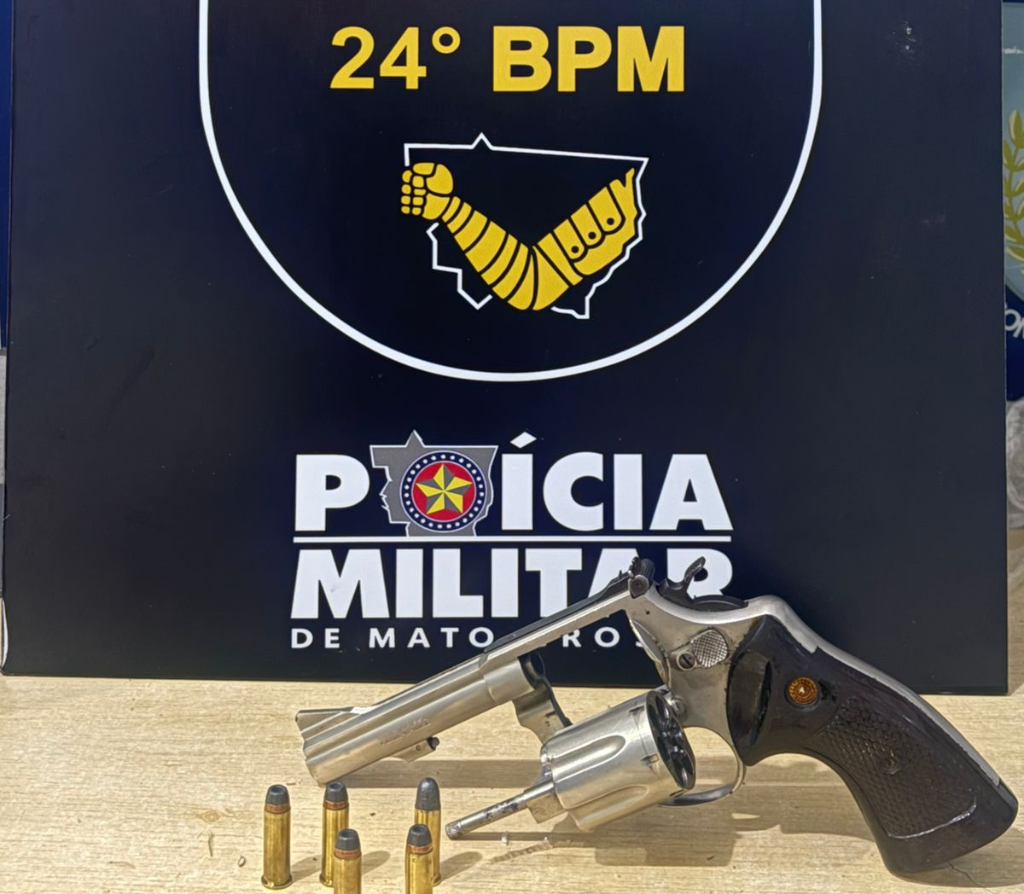 Polícia Militar apreende arma de fogo e prende homem que atirou em direção a ex-genro.