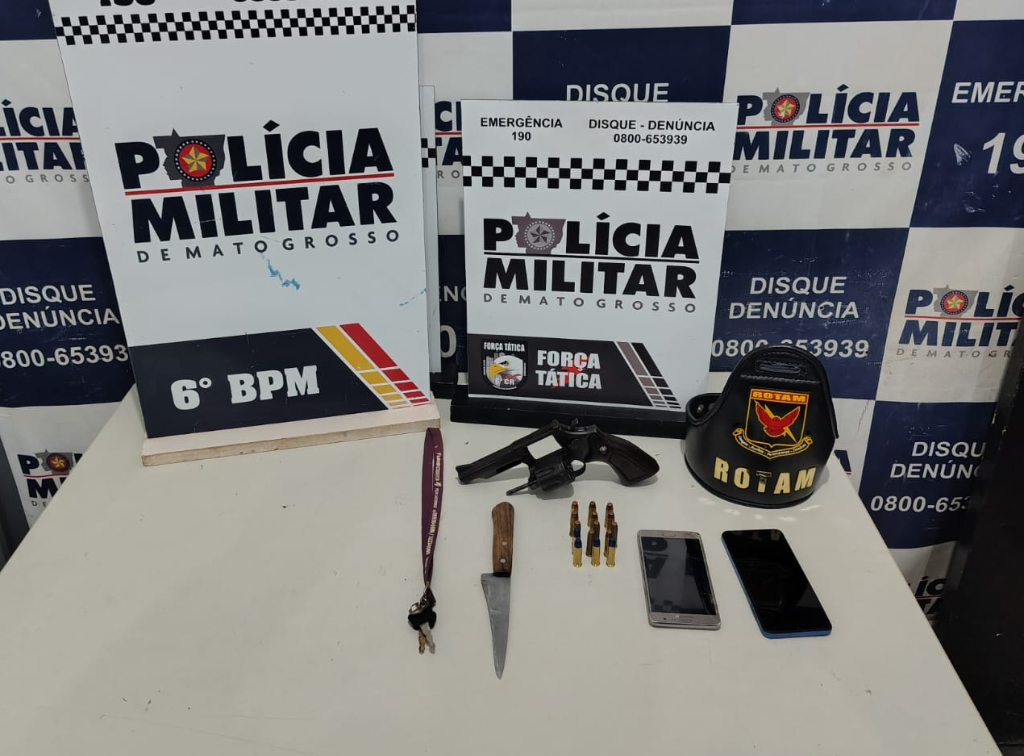 Polícia Militar detém integrantes de facção criminosa suspeitos de homicídios em Cáceres.