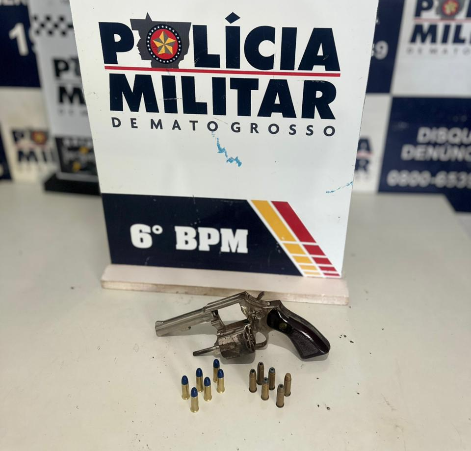 Polícia Militar prende faccionados por porte ilegal de arma de fogo em Cáceres.