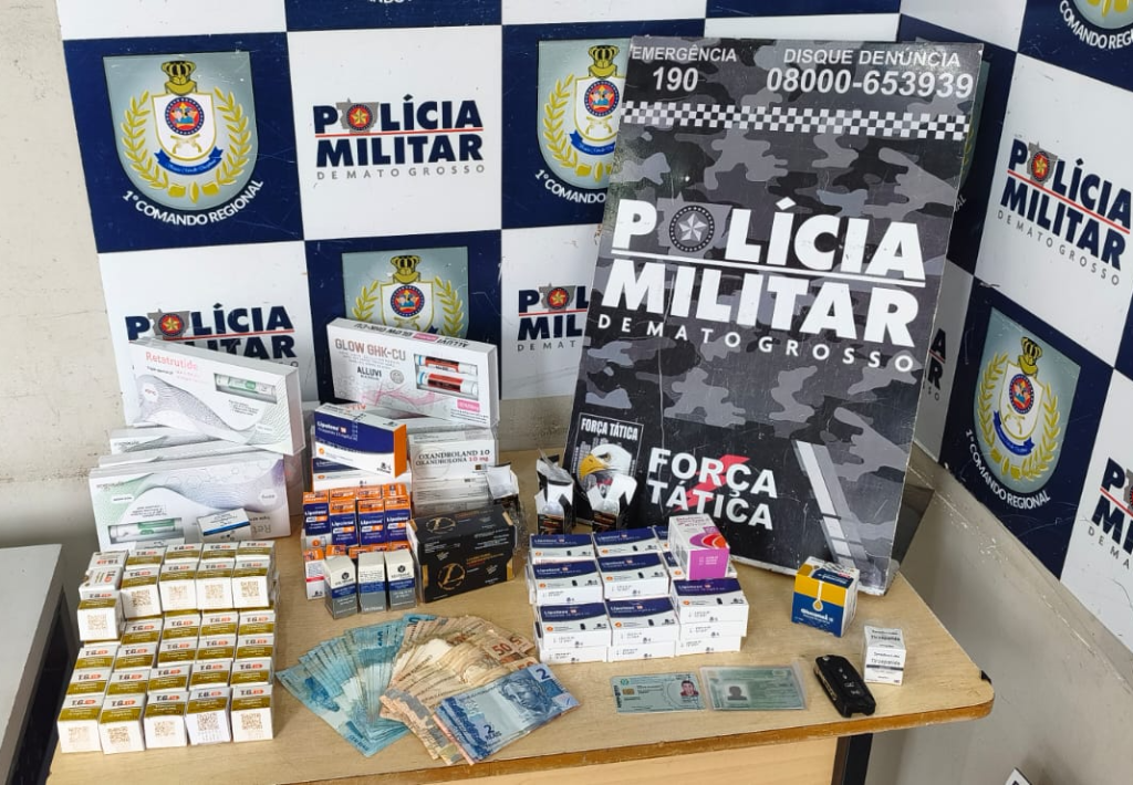Força Tática prende dois suspeitos de contrabando de medicamentos.