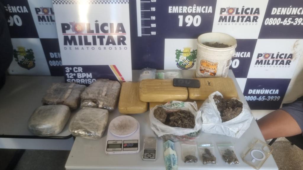Polícia Militar prende homem com 11 quilos de supermaconha.