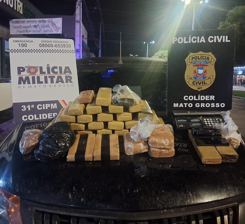 Ação integrada da PM e PJC apreende 32 quilos de entorpecentes.