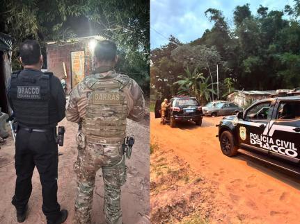 Dois criminosos morrem durante confronto em operação policial em MT.