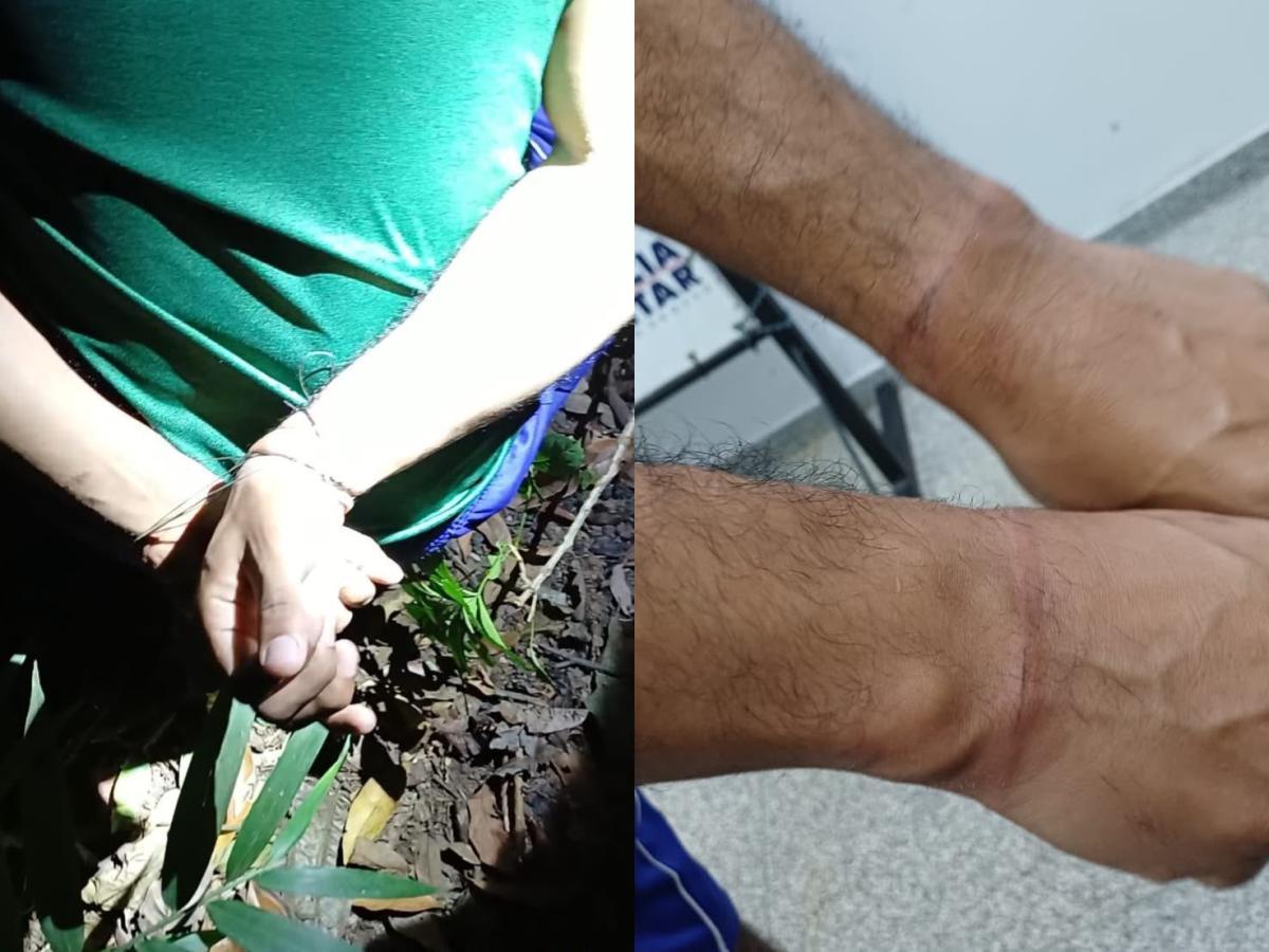 Homem é resgatado amarrado após ser levado pro bandidos em MT.