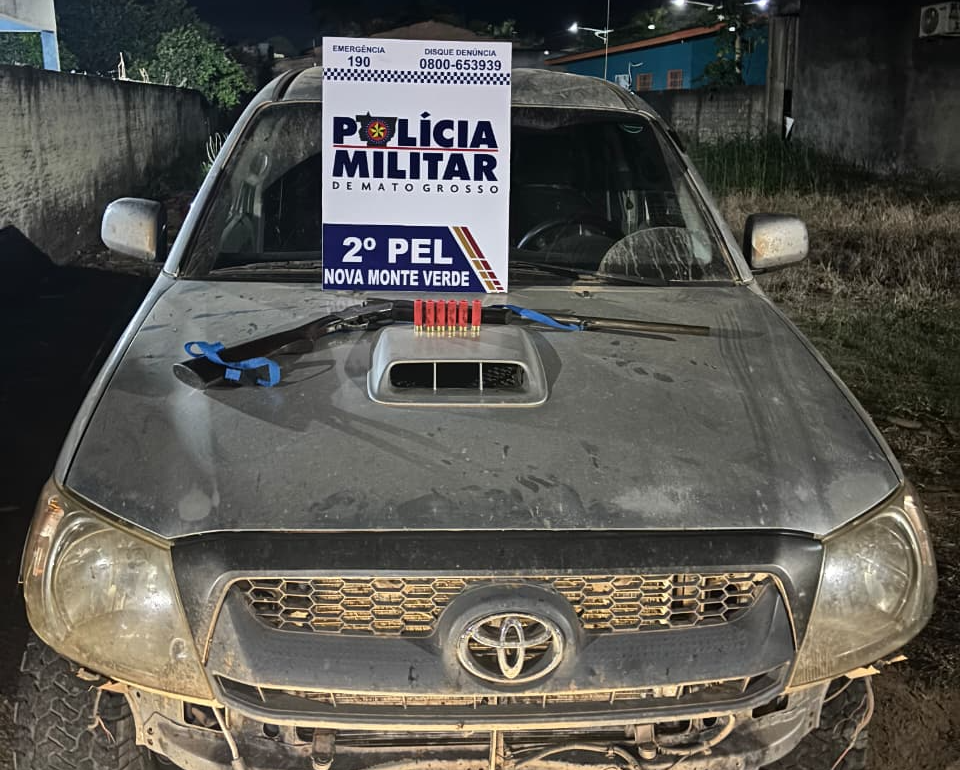Homem que tentou matar vítima e fugiu roubando caminhonete é preso pela PM.